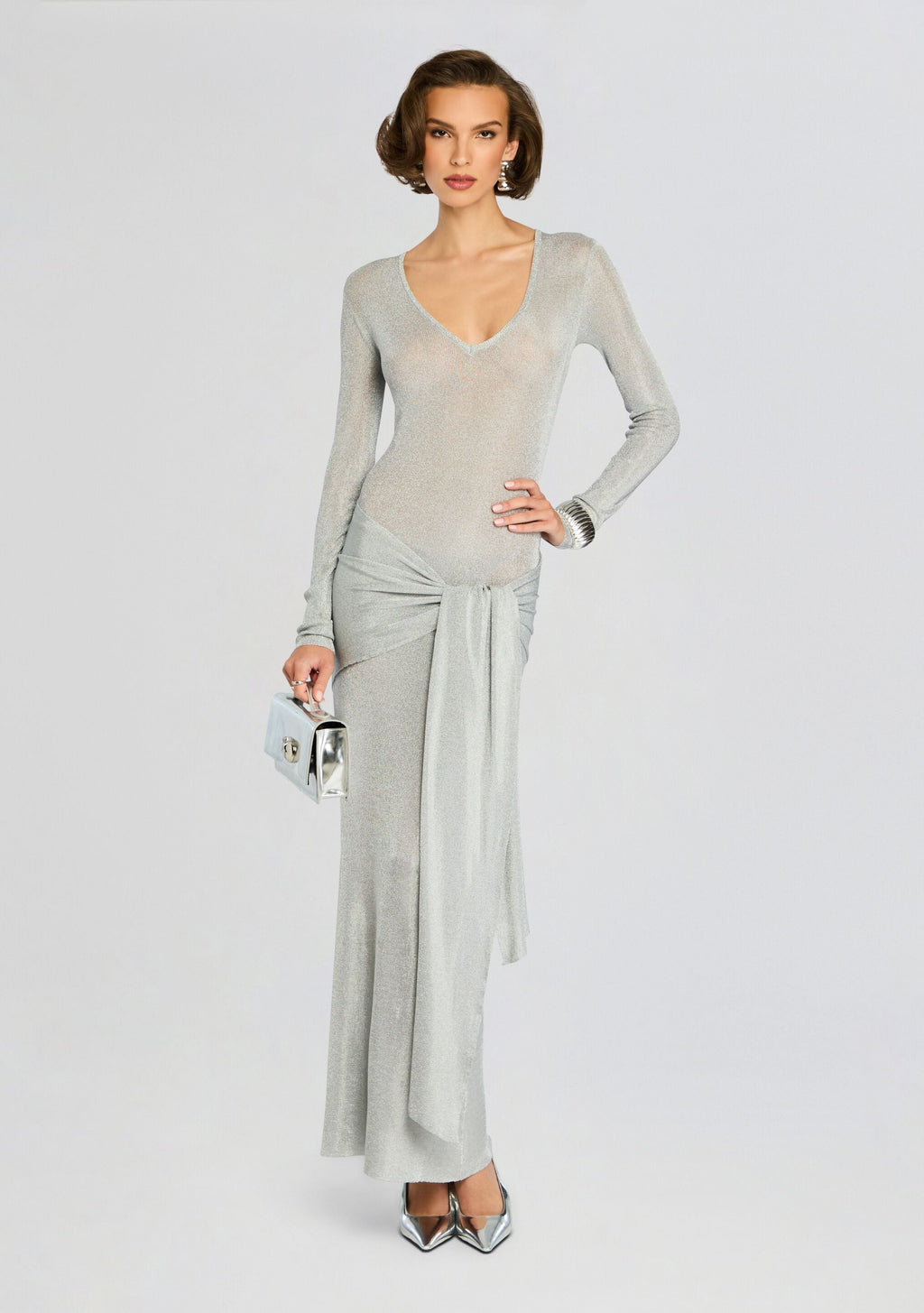 Ashera Metallic Knit Dress