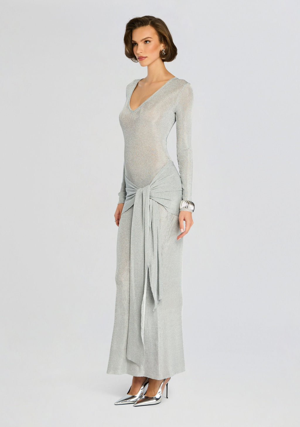 Ashera Metallic Knit Dress