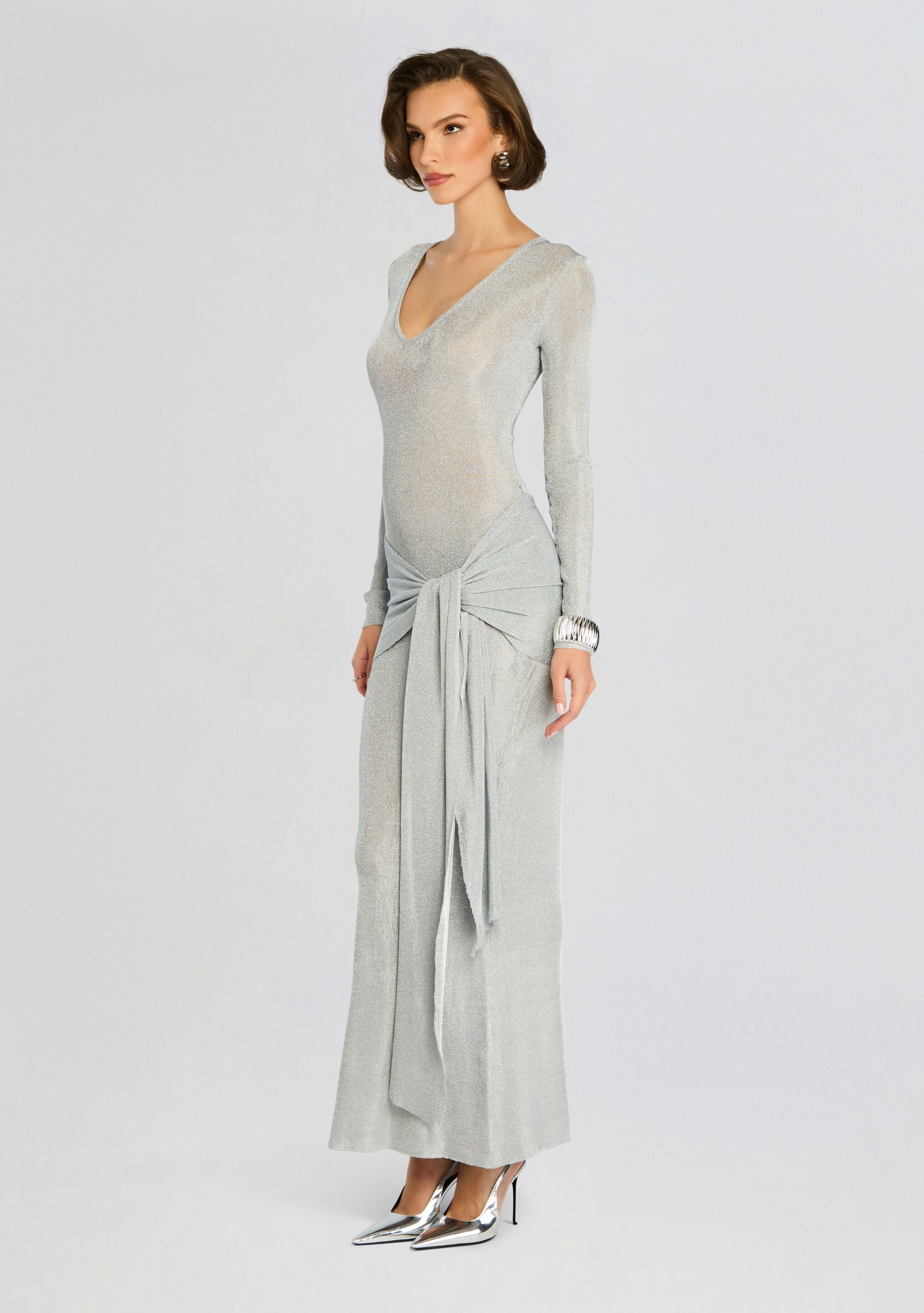 Ashera Metallic Knit Dress