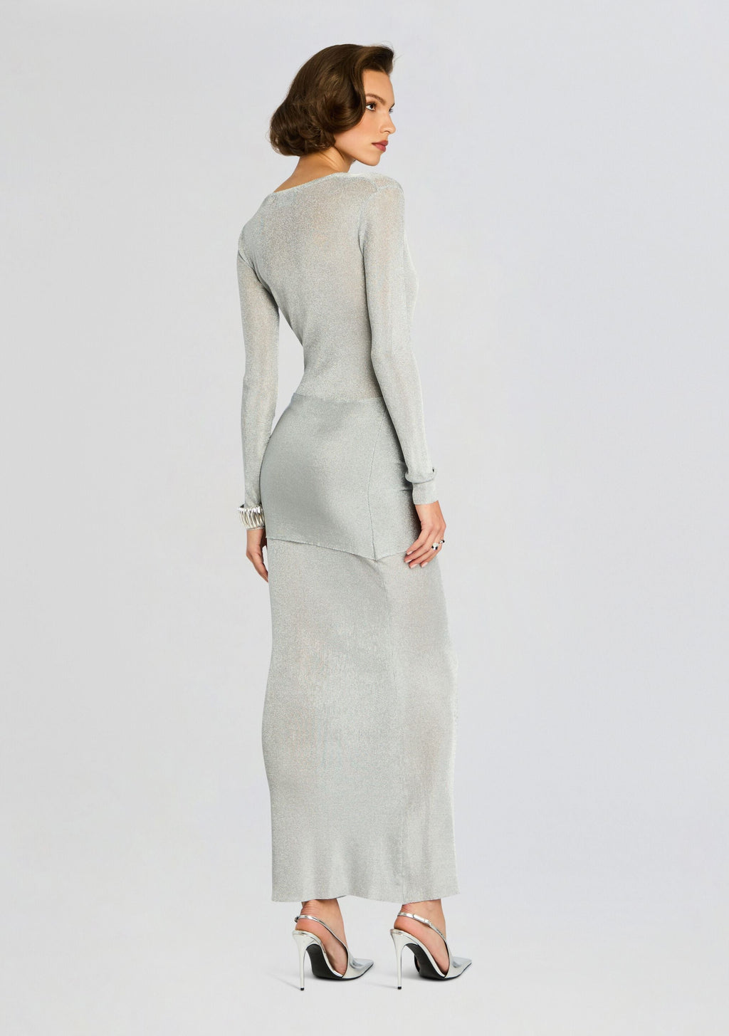 Ashera Metallic Knit Dress