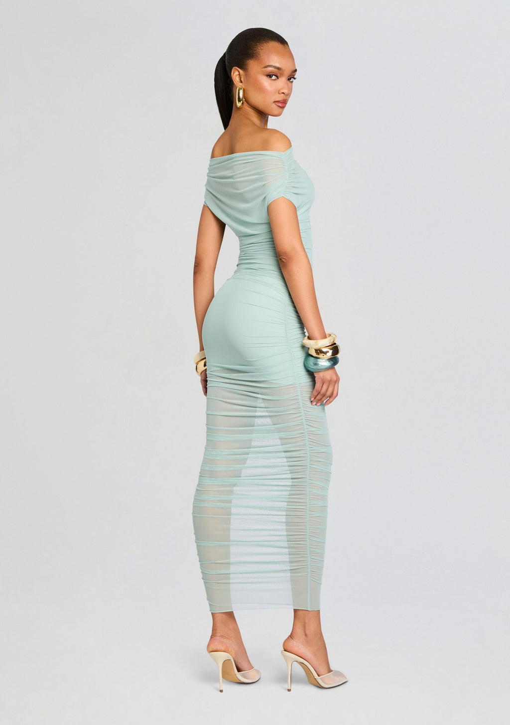 Noel Mesh Midi Dress